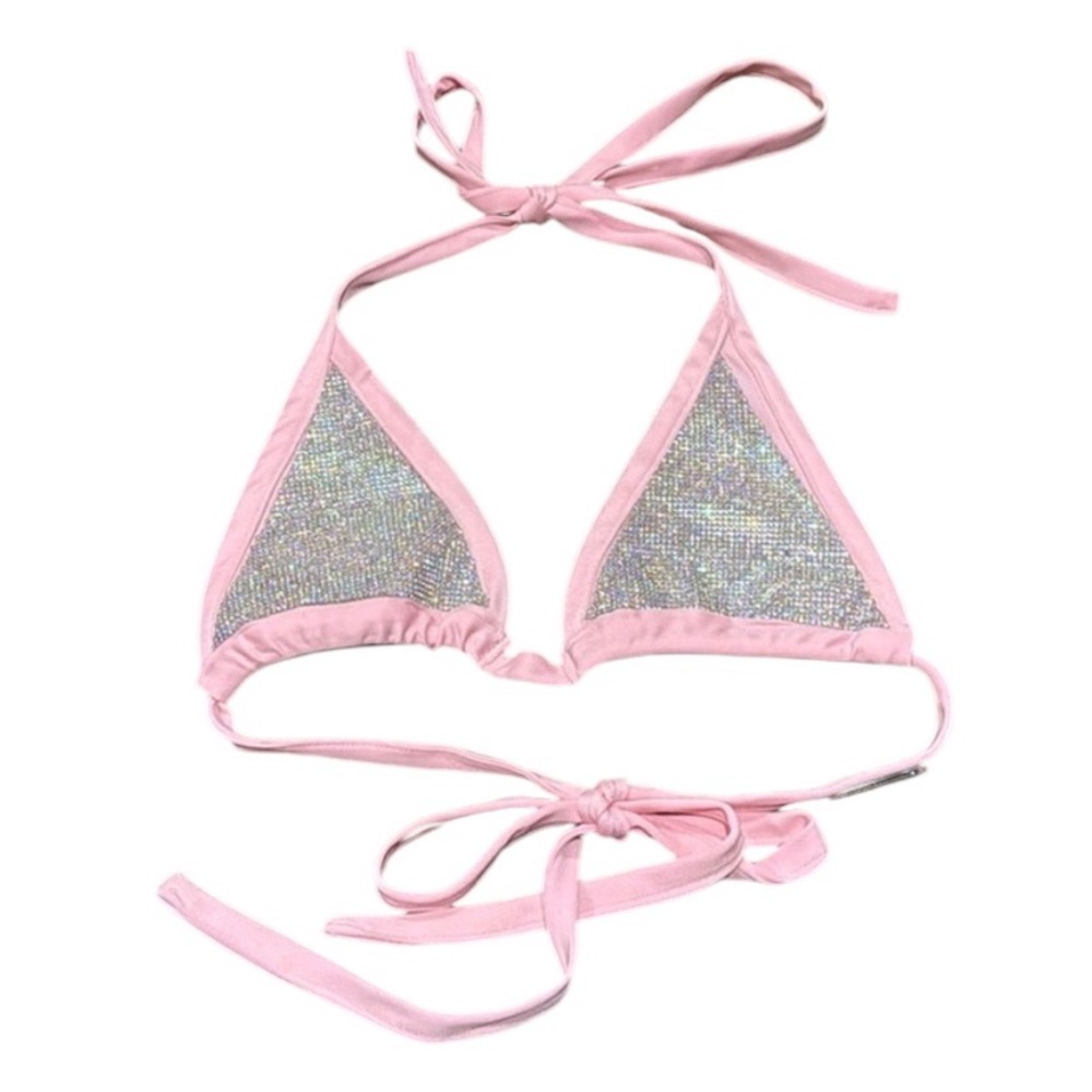 Sparkl Fairy Couture Pink Sparkle Triangle Bikini Top
